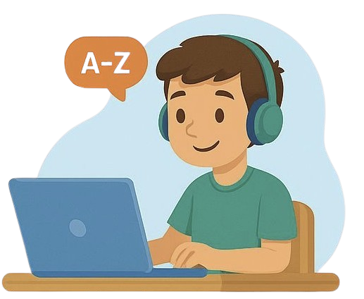 student learning language